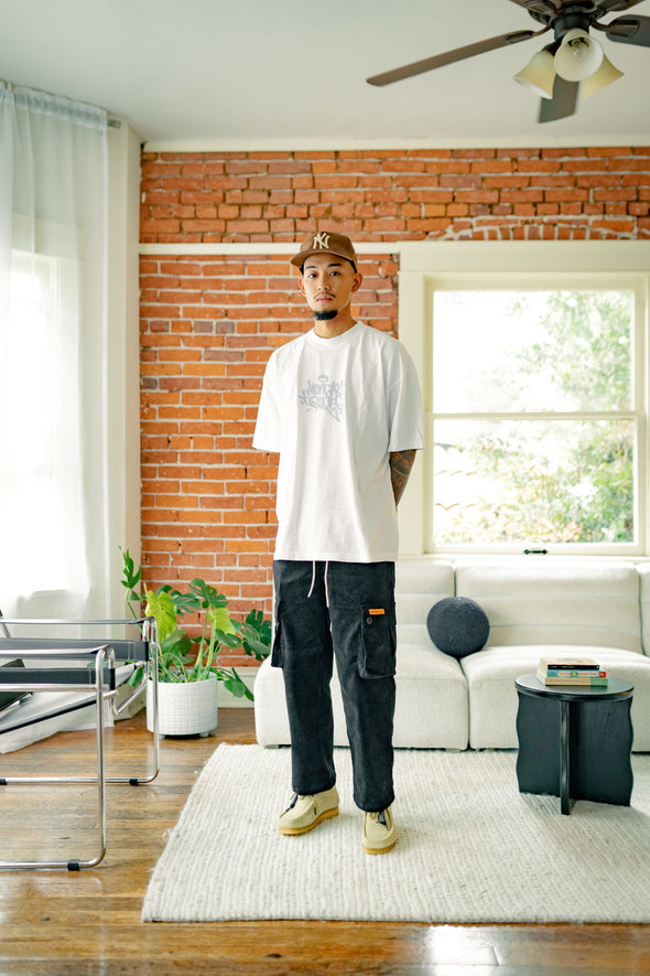 Cropped Corduroy Waistband Cargo