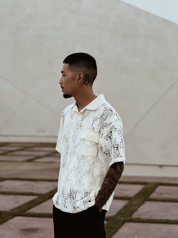 Floral Lace Polo