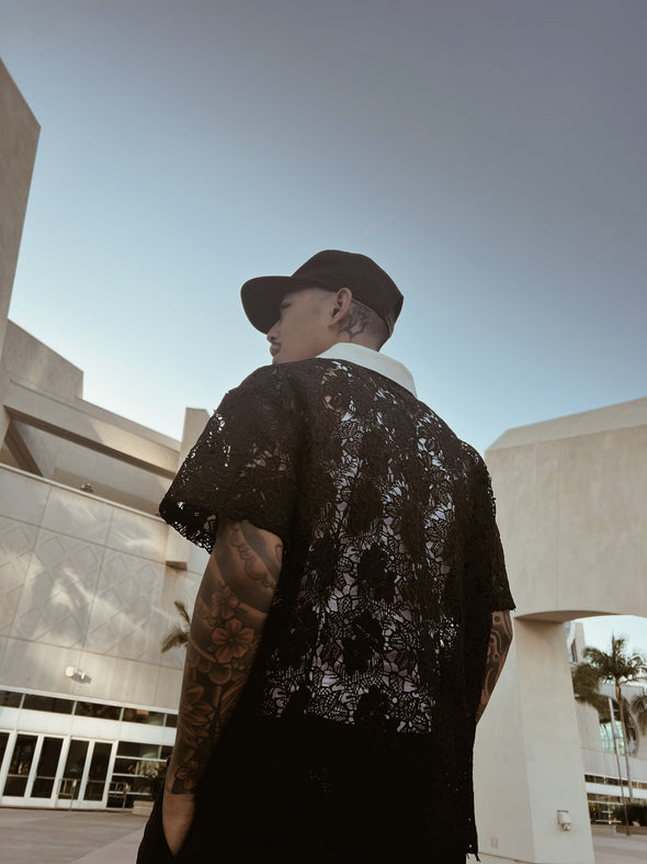 Floral Lace Polo