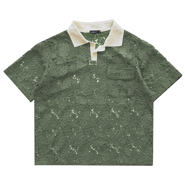 Floral Lace Polo