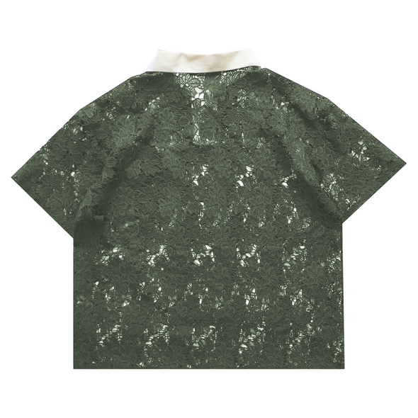 Floral Lace Polo