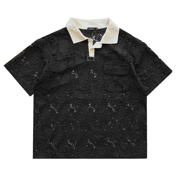 Floral Lace Polo