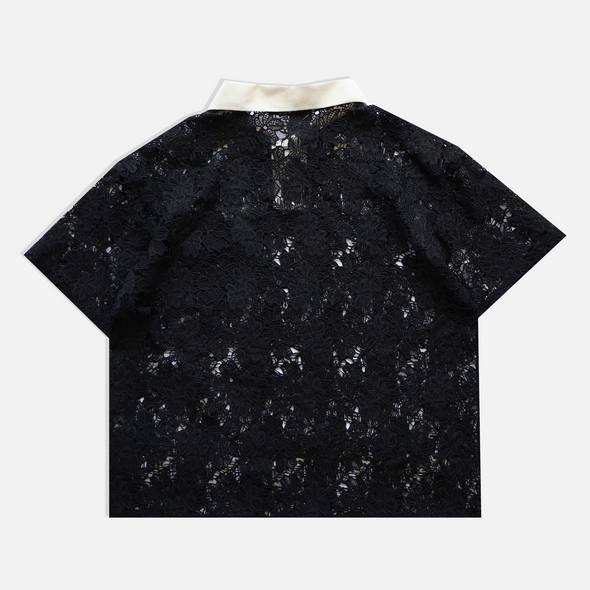Floral Lace Polo