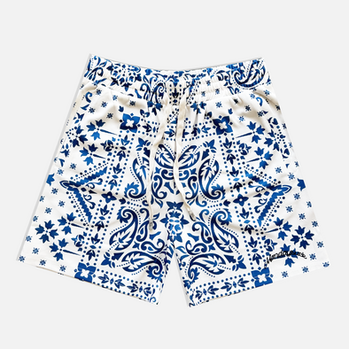 Porcelain Bandana Mesh Shorts