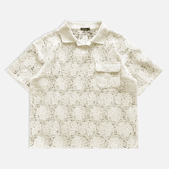 Floral Lace Polo