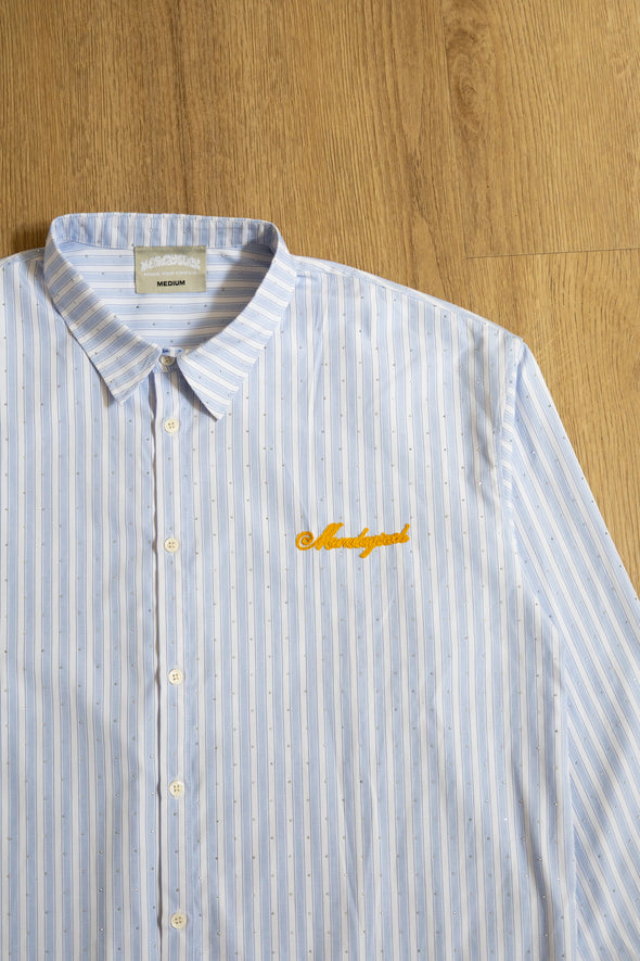 Rhinestone Oxford Button Up