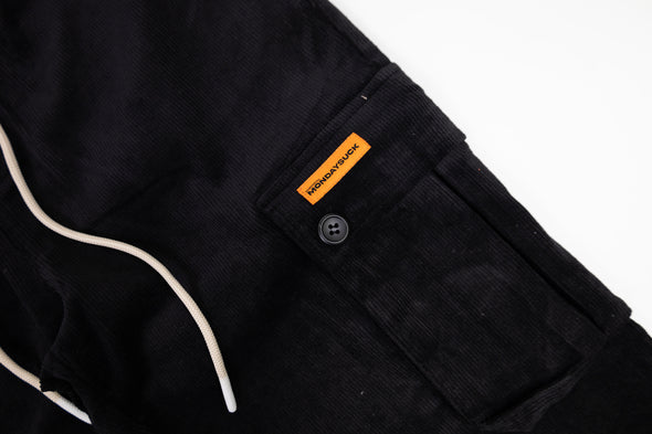Cropped Corduroy Waistband Cargo