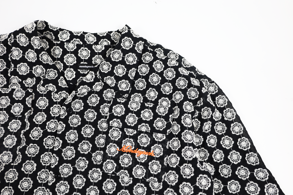 Embroidered Flower Camp Collar Shirt