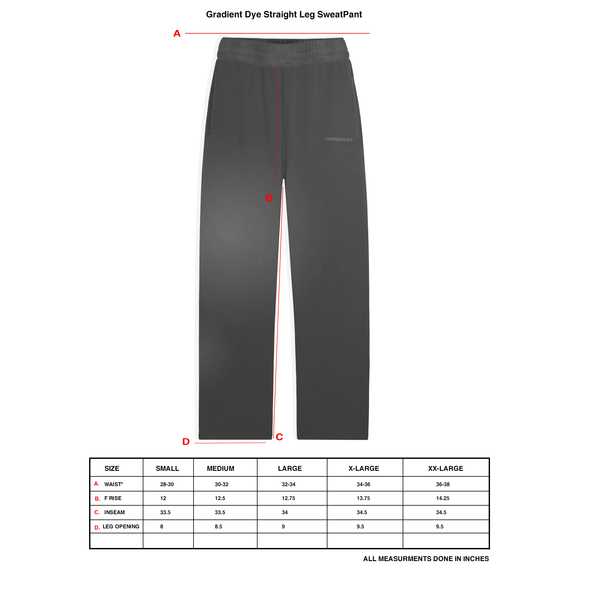 Gradient Dye Straight Leg Sweatpant